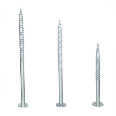 Bom preço. O parafuso de prata moído empilha a terra 76MM helicoidal de aço galvanizada Q235 para sistemas de montagem à terra solares on-line
