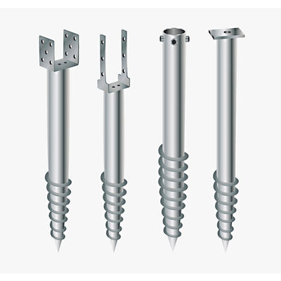 Bom preço. O parafuso à terra anticorrosivo de montagem solar da fundação do sistema empilha a forma 1800L*76Dmm espiral galvanizada mergulhada quente on-line
