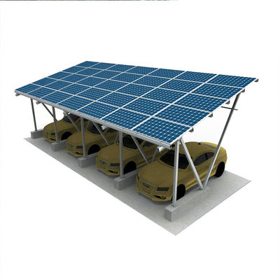 Bom preço. O Carport galvanizado do parque de estacionamento das energias solares do metal estrutura 5deg-15deg on-line