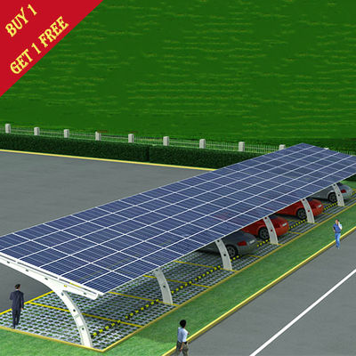Bom preço. o Carport que 60kw os sistemas solares para o porto de carro que estaciona o painel Frameless picovolt moeram a montagem do estacionamento solar do carro derramou on-line