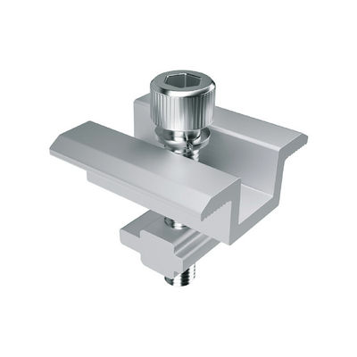 Bom preço. No Drilling Frameless Aluminum Mid End Solar Panel Clamps Mounting Kits on-line
