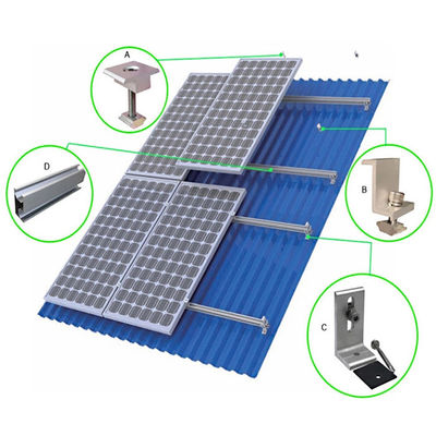 Bom preço. 6063 6005 Painéis solares emoldurados ou sem enquadramento Componentes do sistema solar ferroviário on-line