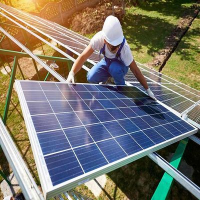 Bom preço. Estrutura Q235 solar montada à terra de aço anodizada on-line