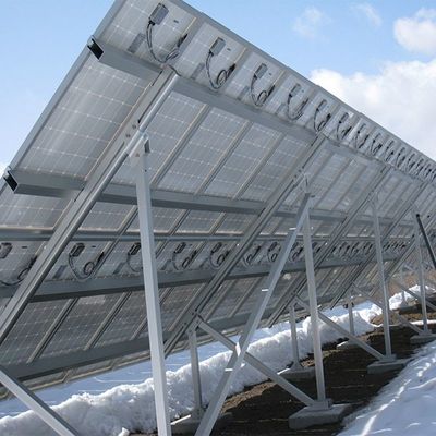 Sistema de montagem solar fotovoltaica em solo de aço galvanizado a quente
