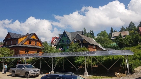 Bom preço. A terra quadro montou os sistemas solares do picovolt anodizados para o suporte solar do carport da embalagem do carro on-line